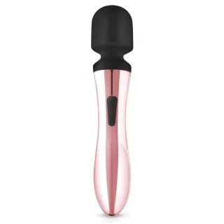 Черно-розовый вибромассажер Nouveau Curve Massager - 21 см черный с розовым 