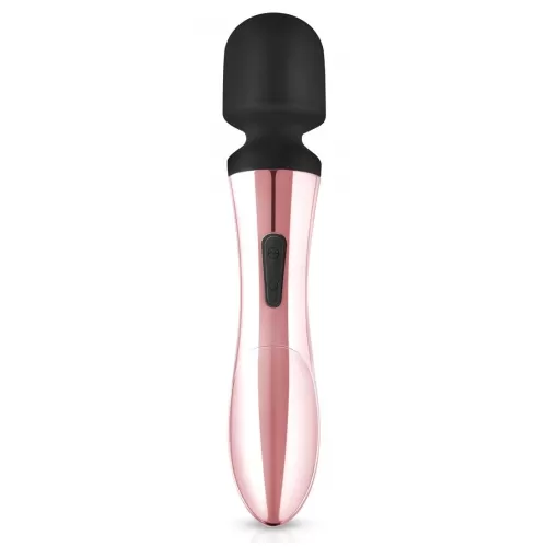 Черно-розовый вибромассажер Nouveau Curve Massager - 21 см черный с розовым 