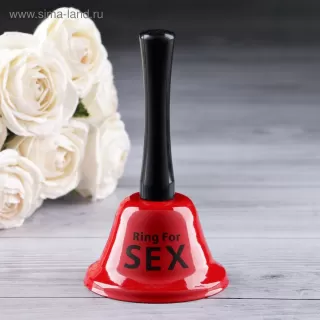 Настольный колокольчик RING FOR SEX красный с черным 