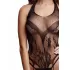 Пикантное боди со стразами Crotchless Rhinestone Halter Teddy черный S-M-L