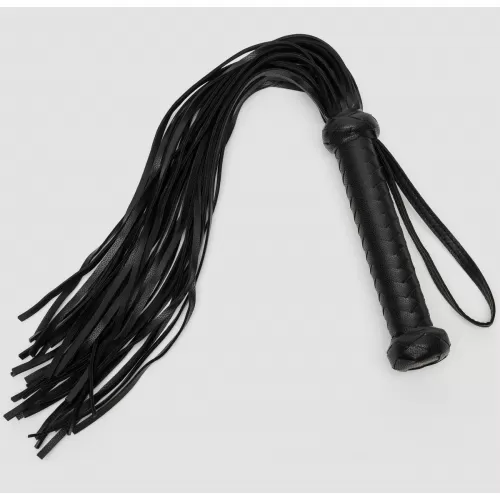 Черный кожаный флоггер Bound to You Faux Leather Flogger - 63,5 см черный 