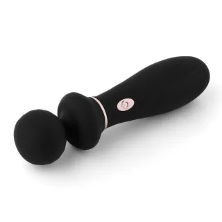 Черный вибратор So Divine Relax Portable Massage Wand - 24 см черный 