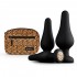 Набор из 3 анальных пробок Kesia Buttplug Set черный с леопардовым 