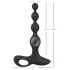 Черная анальная цепочка с вибрацией Rechargeable Anal Beads - 20 см черный 