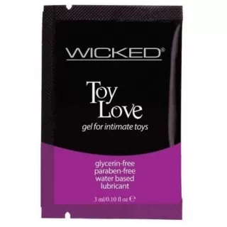 Лубрикант на водной основе для использования с игрушками WICKED Toy Love - 3 мл  