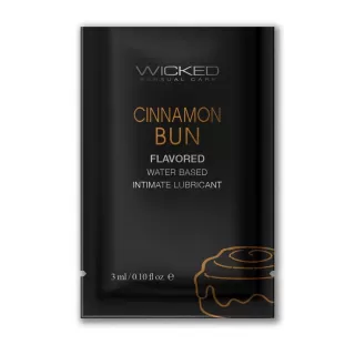 Лубрикант Wicked Aqua Cinnamon Bun с ароматом булочки с корицей - 3 мл  