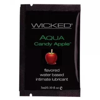 Лубрикант с ароматом сахарного яблока Wicked Aqua Candy Apple - 3 мл  