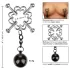 Металлические утяжеленные зажимы для сосков Grips 4-Point Weighted Nipple Press серебристый с черным 