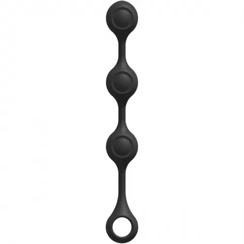 Черные утяжеленные анальные шарики Anal Essentials Weighted Silicone Anal Balls - 34,3 см черный 