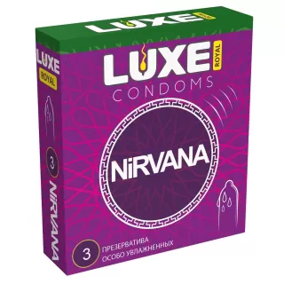 Презервативы с увеличенным количеством смазки LUXE Royal Nirvana - 3 шт  