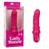 Розовый вибратор-реалистик с блестками Naughty Bits Lady Boner Bendable Personal Vibrator - 20 см розовый 