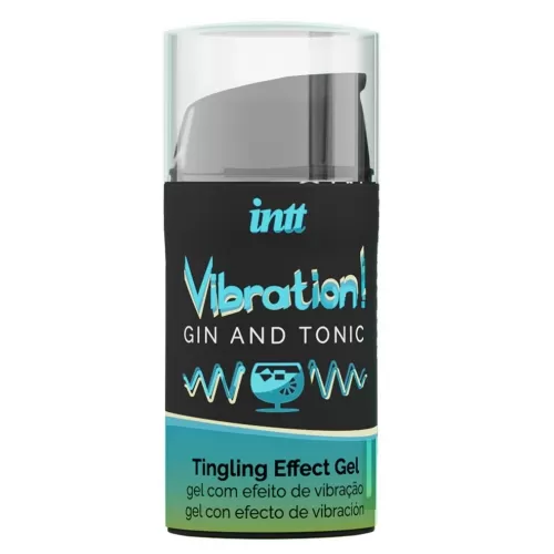 Жидкий интимный гель с эффектом вибрации Vibration! Gin & Tonic - 15 мл  