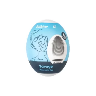 Мастурбатор-яйцо Satisfyer Savage Mini Masturbator белый 