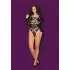 Портупея в виде открытых трусиков с заклепками plus size белый XL-XXL
