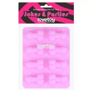 Розовая формочка для льда и шоколада Pecker Chocolate/Ice Tray розовый 