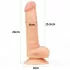 Телесный фаллоимитатор 8  The Ultra Soft Dude - 20 см телесный 