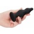 Черная анальная пробка Bubble Butt Plug - 11,6 см черный 