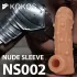 Телесная насадка с пупырышками и открытой головкой Nude Sleeve L - 14 см телесный 