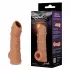 Телесная насадка с пупырышками и открытой головкой Nude Sleeve L - 14 см телесный 