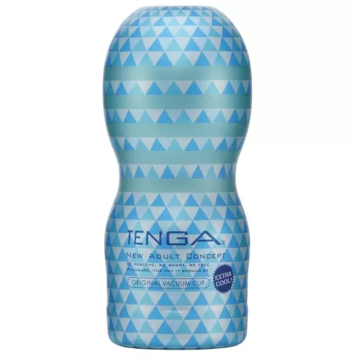 Мастурбатор с охлаждающей смазкой TENGA Original Vacuum Cup Extra Cool нежно-голубой 