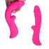 Ярко-розовый вибромассажер 5  Silicone Wild Passion - 19,1 см ярко-розовый 