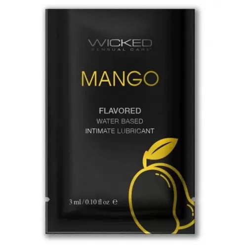 Лубрикант на водной основе с ароматом манго Wicked Aqua Mango - 3 мл  