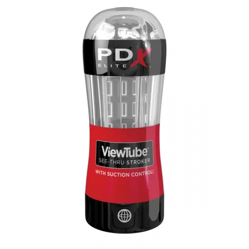 Прозрачный мастурбатор в тубе PDX Elite ViewTube See-Thru Stroker прозрачный 