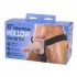 Полый страпон с вибрацией 6″ Vibration Hollow Strap-on - 17 см телесный с черным 