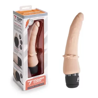 Телесный анальный вибратор 7  Slim Anal Realistic Vibrator - 20 см телесный 