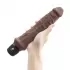 Коричневый вибратор-реалистик 8  Girthy Realistic Vibrator - 24,5 см коричневый 