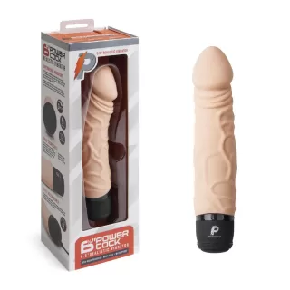 Телесный вибратор-реалистик 6.5  Girthy Realistic Vibrator - 19 см телесный 