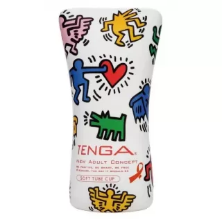 Мастурбатор-туба Keith Haring Soft Tube CUP разноцветный 