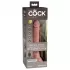 Телесный вибратор 7  Vibrating Silicone Dual Density Cock with Remote с пультом ДУ - 21 см телесный 