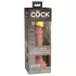 Телесный вибратор-реалистик на присоске 6  Vibrating Silicone Dual Density Cock - 17,8 см телесный 