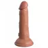 Кофейный фаллоимитатор 6  Silicone Dual Density Cock - 17 см кофейный 