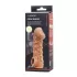 Телесная закрытая насадка с пучками шишечек Cock Sleeve 009 Size S - 13,8 см телесный 