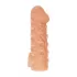 Телесная закрытая насадка с пучками шишечек Cock Sleeve 009 Size M - 15,6 см телесный 