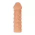Телесная закрытая насадка с пучками шишечек Cock Sleeve 009 Size M - 15,6 см телесный 
