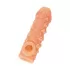 Телесная закрытая насадка с пучками шишечек Cock Sleeve 009 Size M - 15,6 см телесный 