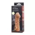 Телесная закрытая насадка с пучками шишечек Cock Sleeve 009 Size M - 15,6 см телесный 