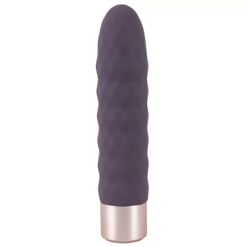 Фиолетовый мини-вибратор Elegant Diamond Vibe - 15 см фиолетовый 