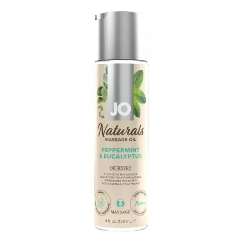 Массажное масло с ароматом перечной мяты и эвкалипта JO Naturals Peppermint & Eucalyptus - 120 мл  