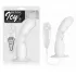 Белый вибратор для G-точки BUNNY ICY - 18 см белый 