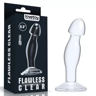 Прозрачная анальная втулка Flawless Clear - 16,5 см прозрачный 