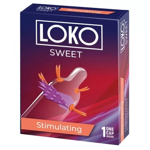 Стимулирующая насадка на пенис LOKO SWEET с возбуждающим эффектом  