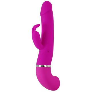 Лиловый вибратор-кролик с функцией сквирта Cumshot Rabbit Vibrator - 24 см лиловый 