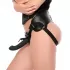 Черный вибрострапон с 2 сменными насадками Heavenly Harness черный 