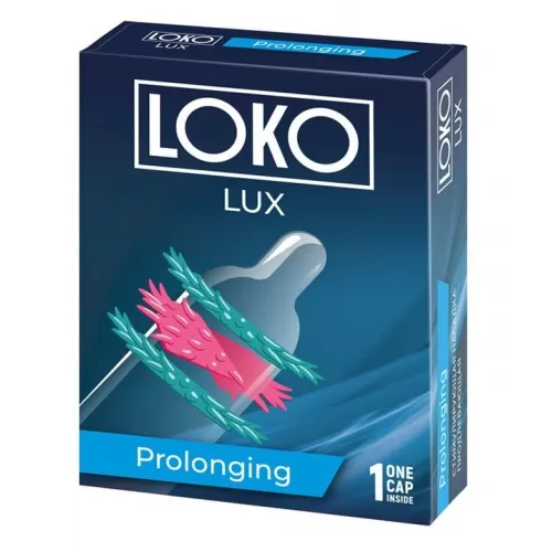 Стимулирующая насадка на пенис LOKO LUX с продлевающим эффектом  