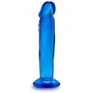 Синий анальный фаллоимитатор Sweet N Small 6 Inch Dildo With Suction Cup - 16,5 см синий 