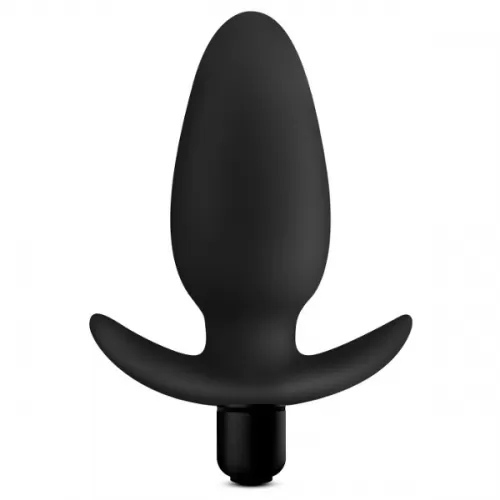 Черная анальная вибропробка Silicone Saddle Plug - 12,1 см черный 